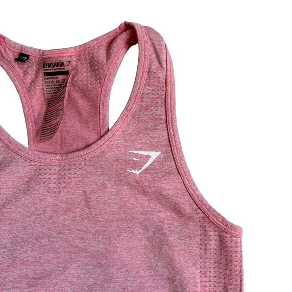 Gymshark Vital Seamless‎ Racerback Tank Top (Pink Marl) - Size Small - Picture 4 of 8
